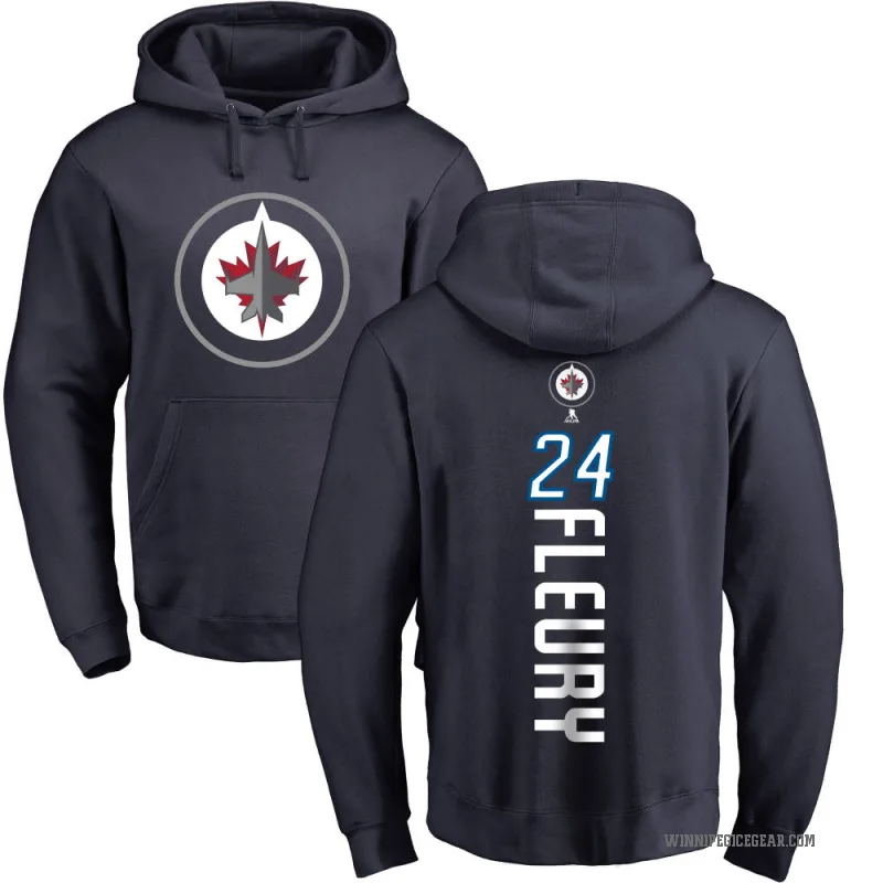 Haydn Fleury Youth Navy Winnipeg Jets Branded Backer Pullover Hoodie