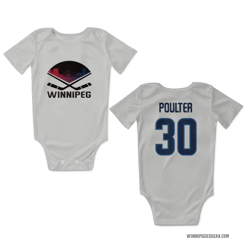 Isaac Poulter  White Winnipeg Jets  Newborn & Infant Bodysuit