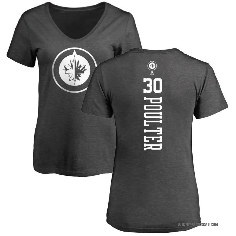 Isaac Poulter Women's Charcoal Winnipeg Jets One Color Backer T-Shirt -