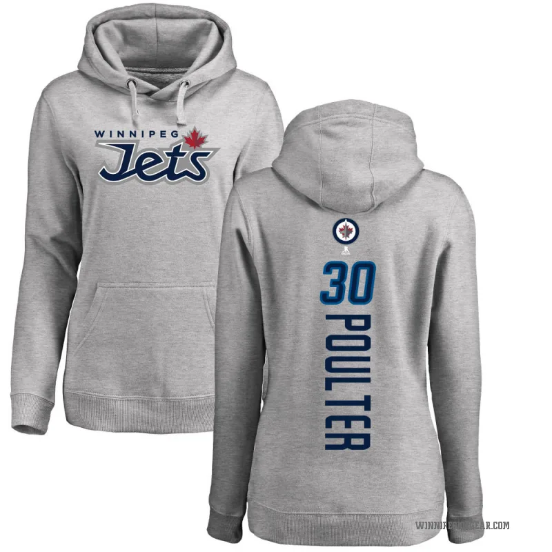 Isaac Poulter Women's Winnipeg Jets Branded Ash Backer Pullover Hoodie