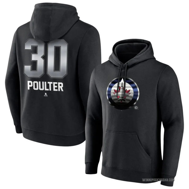 Isaac Poulter Youth Black Winnipeg Jets Branded Midnight Mascot Logo Pullover Hoodie