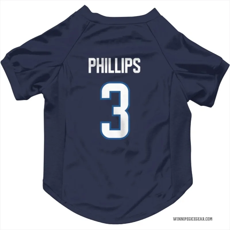 Isaak Phillips  Navy Winnipeg Jets  Cat & Dog Pet Jersey