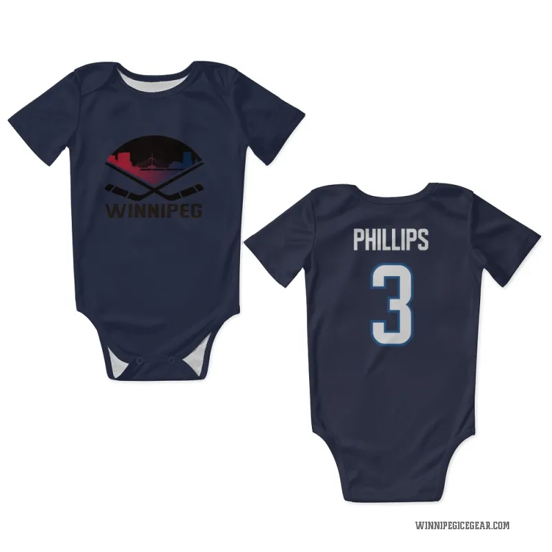 Isaak Phillips  Navy Winnipeg Jets  Newborn & Infant Bodysuit