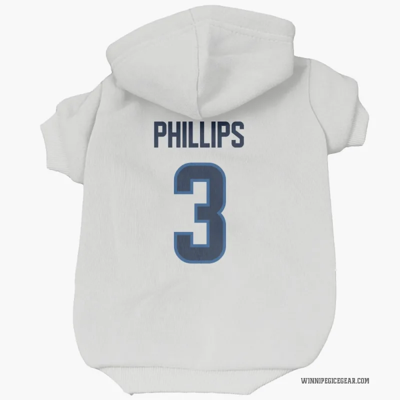 Isaak Phillips  White Winnipeg Jets  Cat & Dog Pet Hoodie