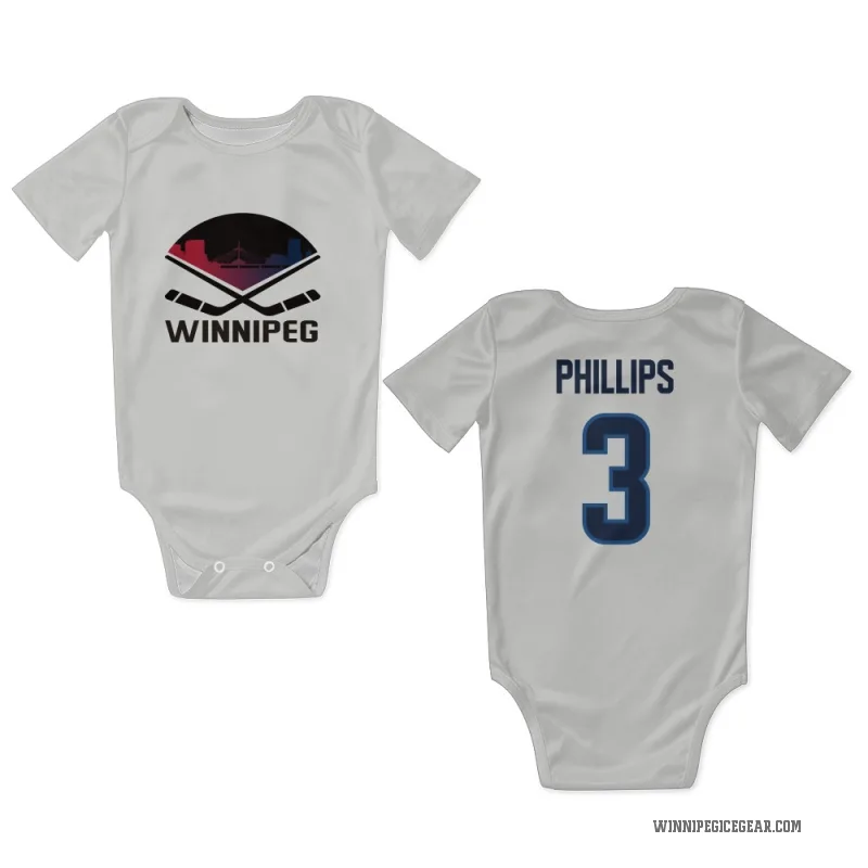Isaak Phillips  White Winnipeg Jets  Newborn & Infant Bodysuit