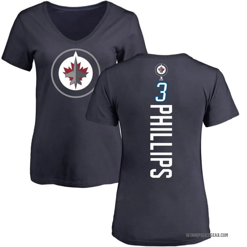 Isaak Phillips Women's Navy Winnipeg Jets Backer T-Shirt -