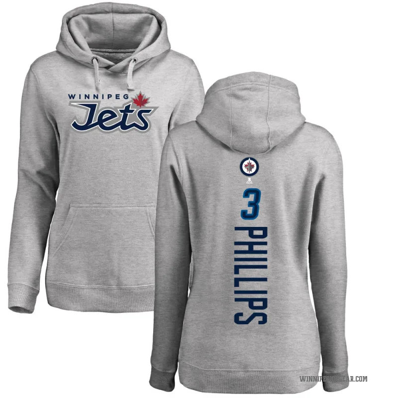 Isaak Phillips Women's Winnipeg Jets Branded Ash Backer Pullover Hoodie