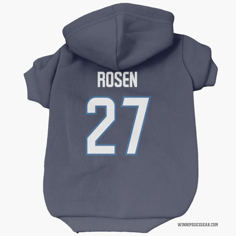 Isak Rosen  Navy Winnipeg Jets  Cat & Dog Pet Hoodie