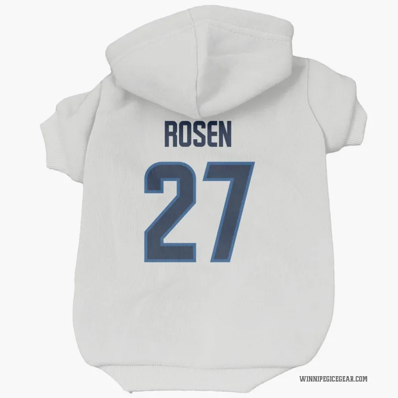 Isak Rosen  White Winnipeg Jets  Cat & Dog Pet Hoodie