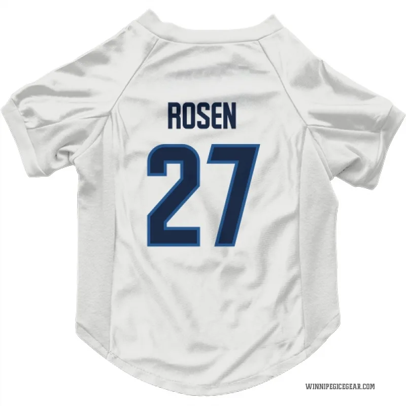 Isak Rosen  White Winnipeg Jets  Cat & Dog Pet Jersey