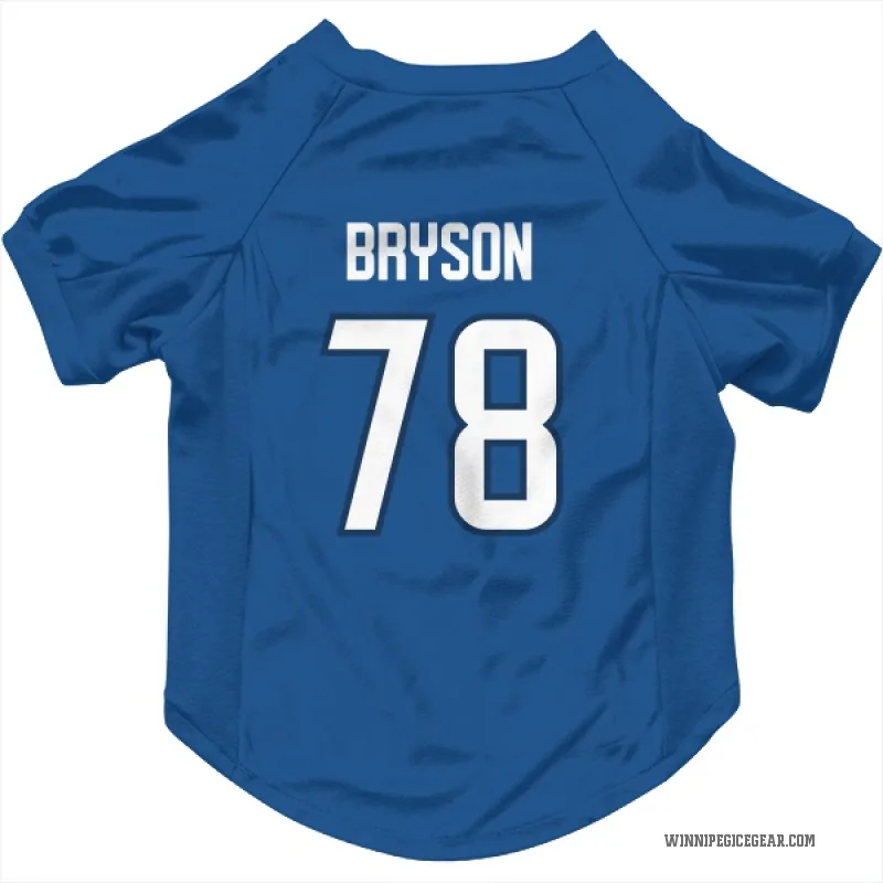 Jacob Bryson  Blue Winnipeg Jets  Cat & Dog Pet Jersey
