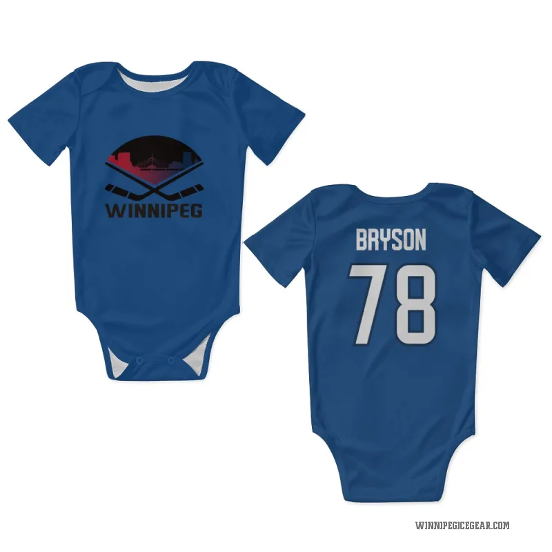 Jacob Bryson  Blue Winnipeg Jets  Newborn & Infant Bodysuit