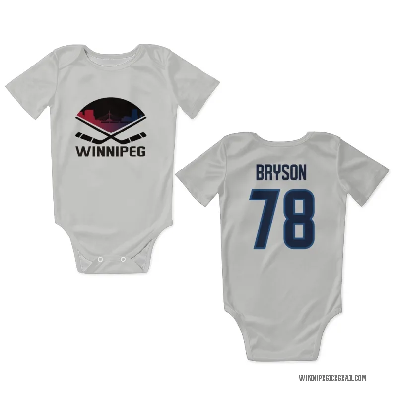 Jacob Bryson  White Winnipeg Jets  Newborn & Infant Bodysuit