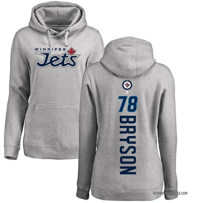 Jacob Bryson Women's Winnipeg Jets Branded Ash Backer Pullover Hoodie