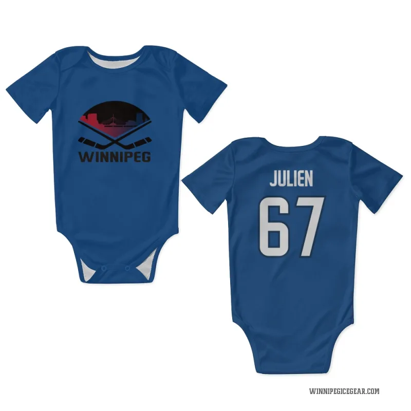 Jacob Julien  Blue Winnipeg Jets  Newborn & Infant Bodysuit