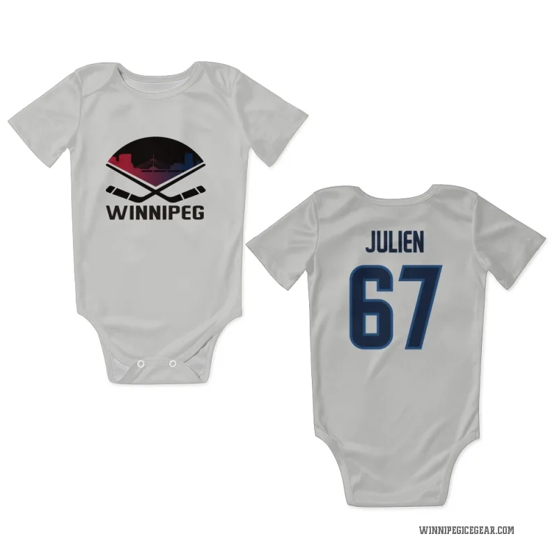 Jacob Julien  White Winnipeg Jets  Newborn & Infant Bodysuit