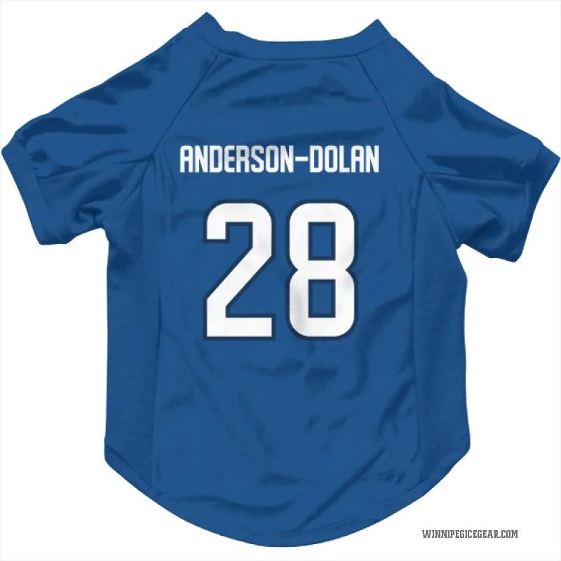 Jaret Anderson-Dolan  Blue Winnipeg Jets  Cat & Dog Pet Jersey