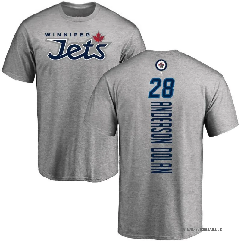 Jaret Anderson-Dolan Men's Ash Winnipeg Jets Backer T-Shirt -