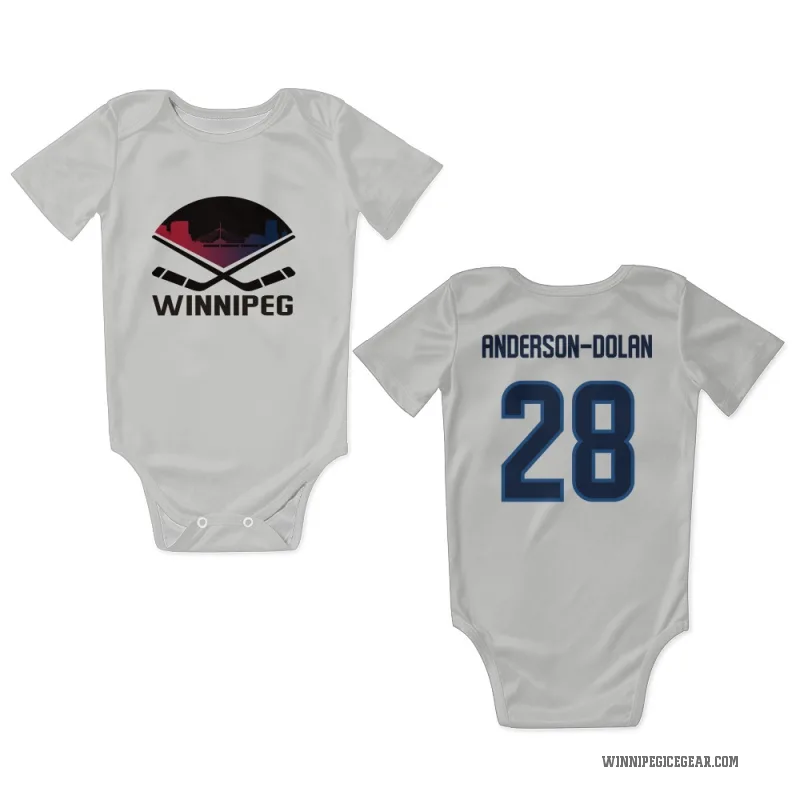 Jaret Anderson-Dolan  White Winnipeg Jets  Newborn & Infant Bodysuit