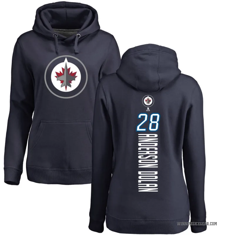 Jaret Anderson-Dolan Women's Navy Winnipeg Jets Branded Backer Pullover Hoodie