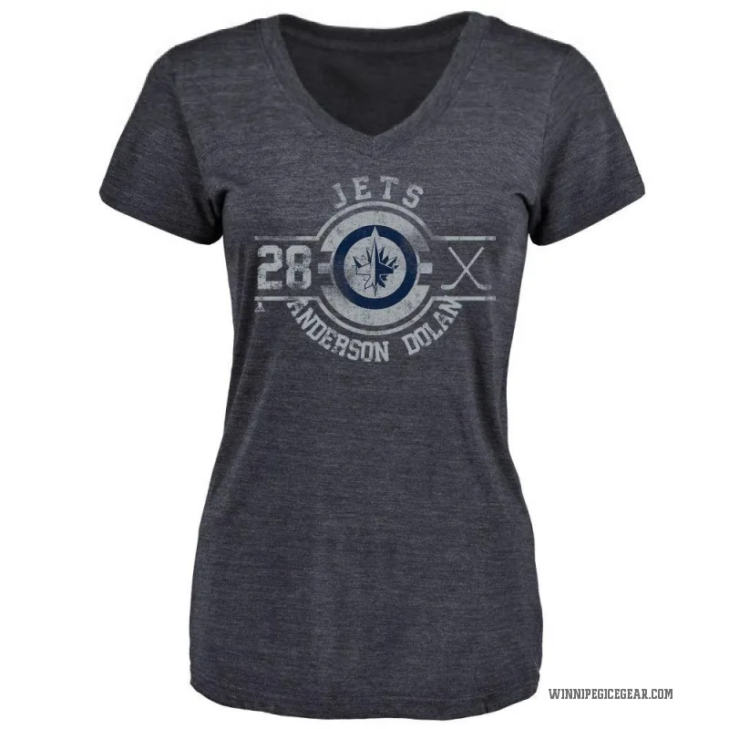 Jaret Anderson-Dolan Women's Navy Winnipeg Jets Insignia T-Shirt -