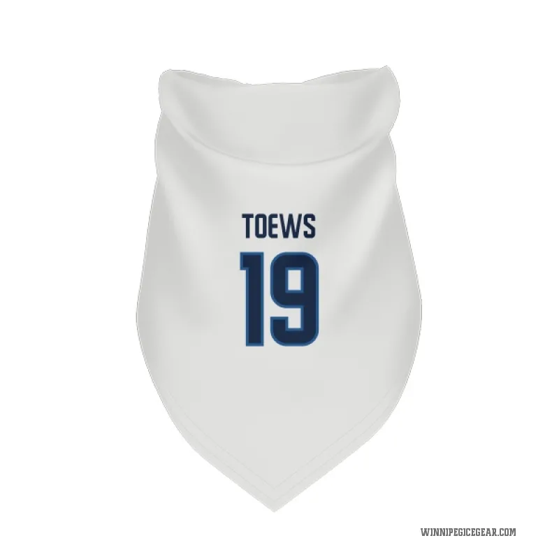 Jonathan Toews  White Winnipeg Jets  Cat & Dog Pet Bandana