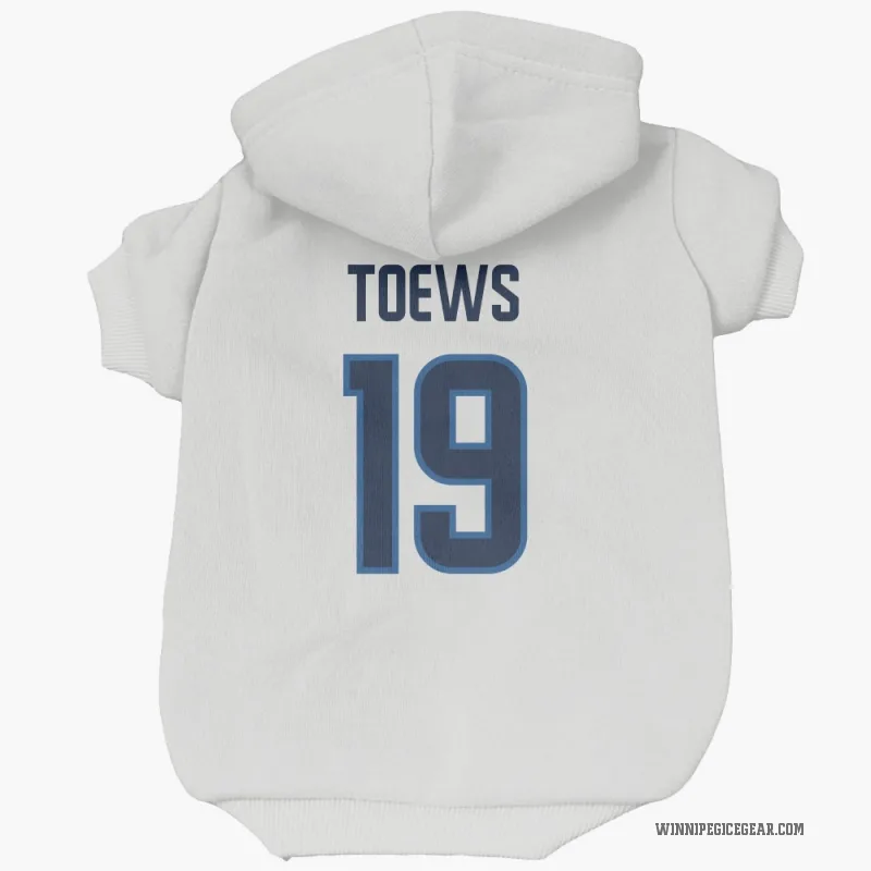 Jonathan Toews  White Winnipeg Jets  Cat & Dog Pet Hoodie