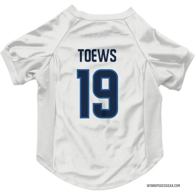 Jonathan Toews  White Winnipeg Jets  Cat & Dog Pet Jersey