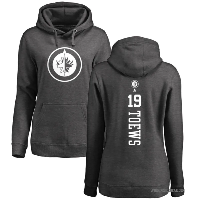 Jonathan Toews Women's Charcoal Winnipeg Jets Branded One Color Backer Pullover Hoodie