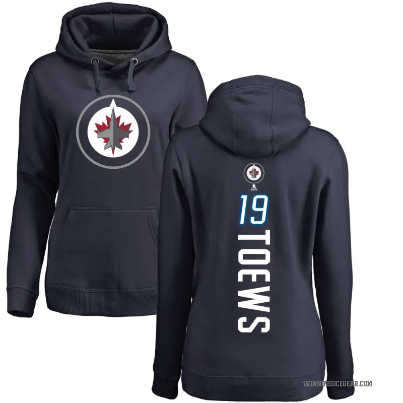 Jonathan Toews Women's Navy Winnipeg Jets Branded Backer Pullover Hoodie