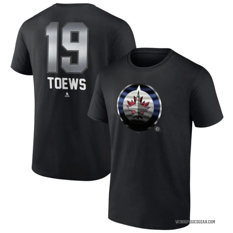 Jonathan Toews Youth Black Winnipeg Jets Midnight Mascot Logo T-Shirt
