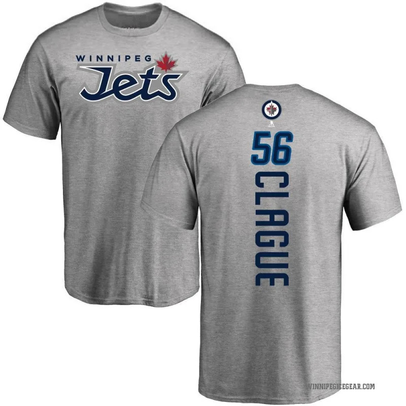 Kale Clague Men's Ash Winnipeg Jets Backer T-Shirt -