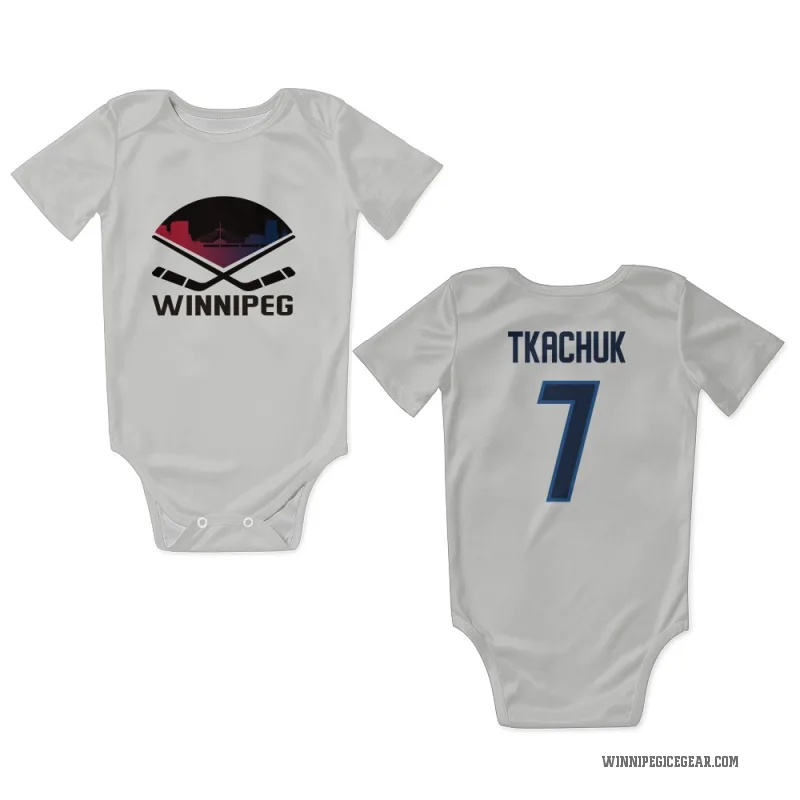 Keith Tkachuk  White Winnipeg Jets  Newborn & Infant Bodysuit