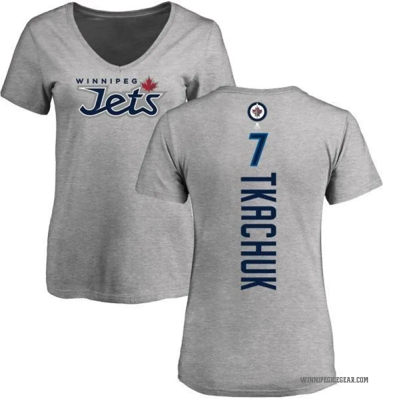 Keith Tkachuk Women's Ash Winnipeg Jets Backer T-Shirt -