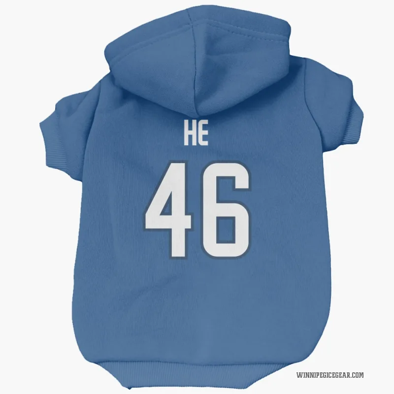 Kevin He  Blue Winnipeg Jets  Cat & Dog Pet Hoodie
