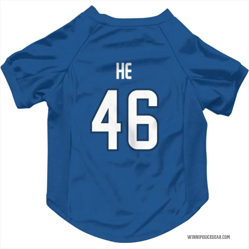 Kevin He  Blue Winnipeg Jets  Cat & Dog Pet Jersey