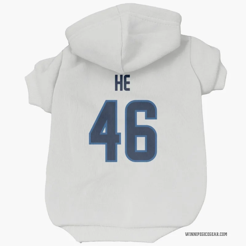 Kevin He  White Winnipeg Jets  Cat & Dog Pet Hoodie