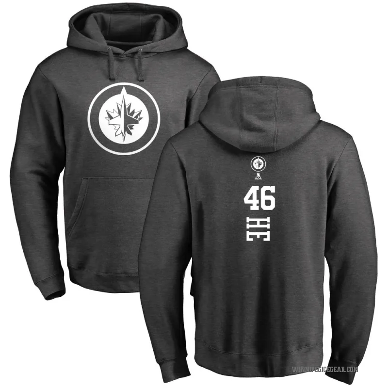 Kevin He Youth Charcoal Winnipeg Jets Branded One Color Backer Pullover Hoodie