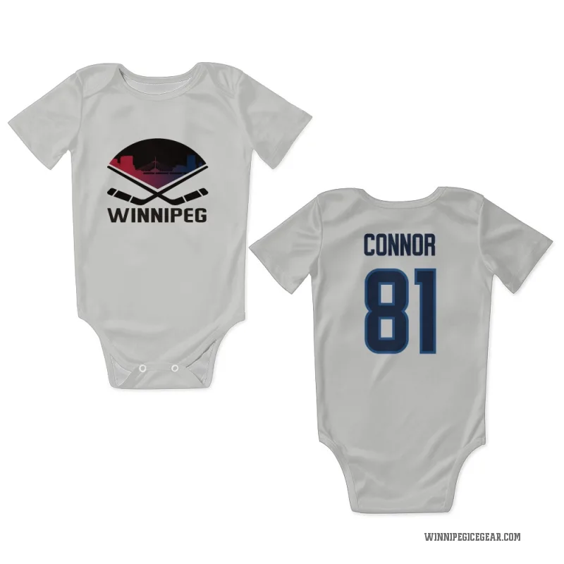 Kyle Connor  White Winnipeg Jets  Newborn & Infant Bodysuit
