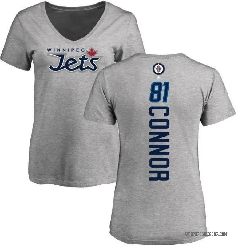Kyle Connor Women's Ash Winnipeg Jets Backer T-Shirt -