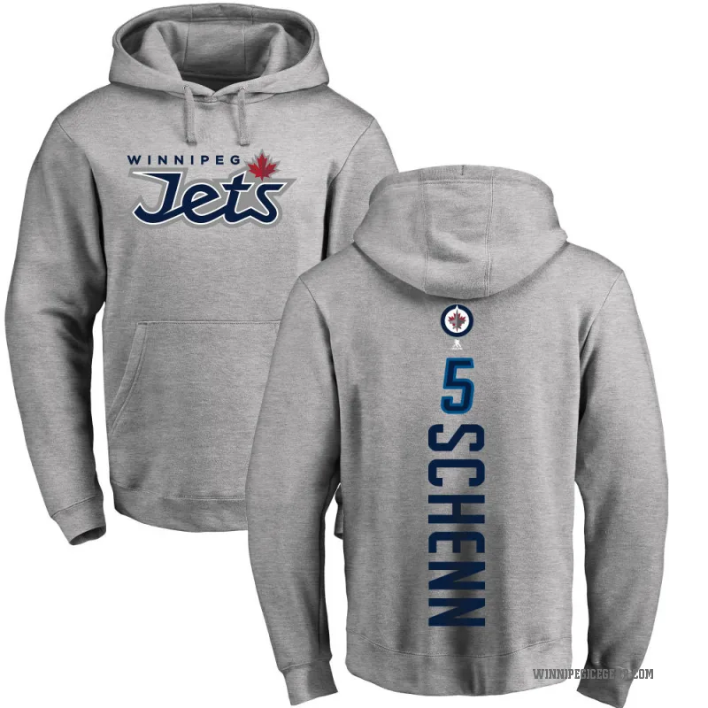 Luke Schenn Men's Winnipeg Jets Branded Ash Backer Pullover Hoodie