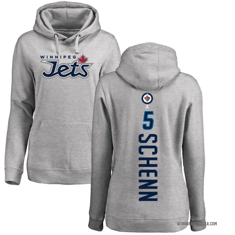 Luke Schenn Women's Winnipeg Jets Branded Ash Backer Pullover Hoodie