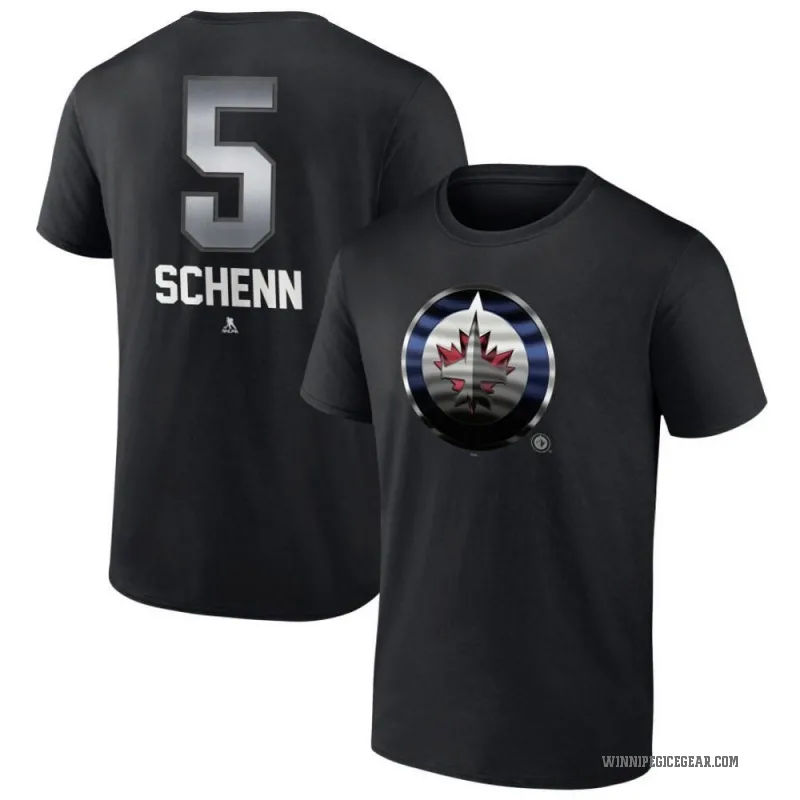 Luke Schenn Youth Black Winnipeg Jets Midnight Mascot Logo T-Shirt