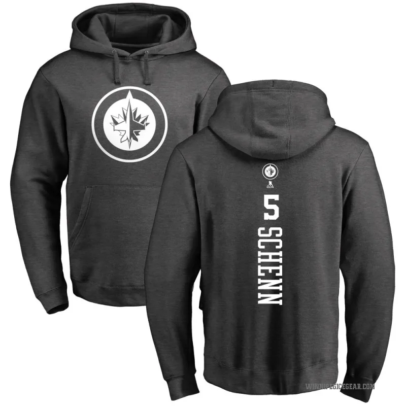 Luke Schenn Youth Charcoal Winnipeg Jets Branded One Color Backer Pullover Hoodie