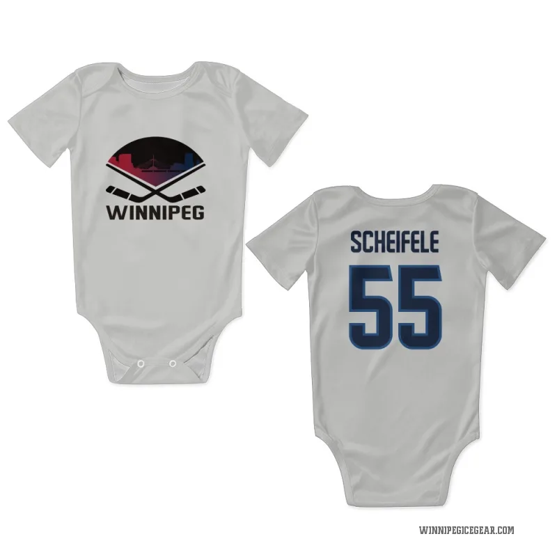 Mark Scheifele  White Winnipeg Jets  Newborn & Infant Bodysuit