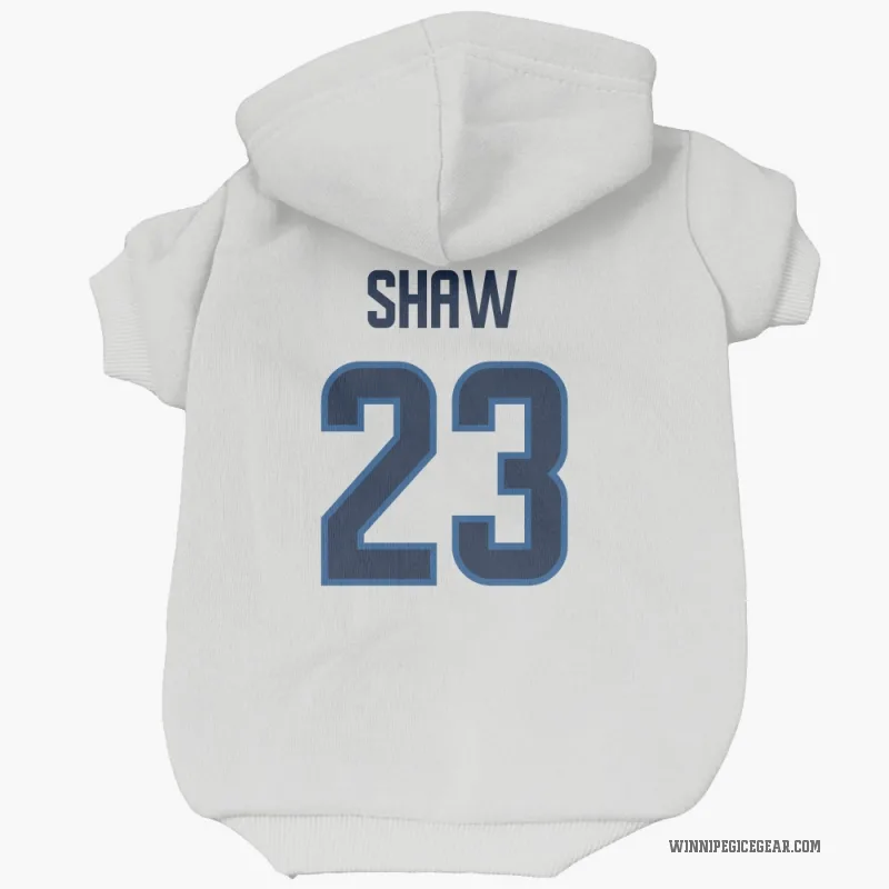 Mason Shaw  White Winnipeg Jets  Cat & Dog Pet Hoodie