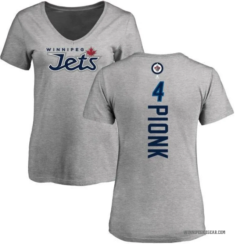 Neal Pionk Women's Ash Winnipeg Jets Backer T-Shirt -
