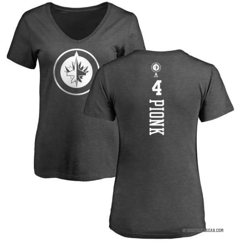 Neal Pionk Women's Charcoal Winnipeg Jets One Color Backer T-Shirt -