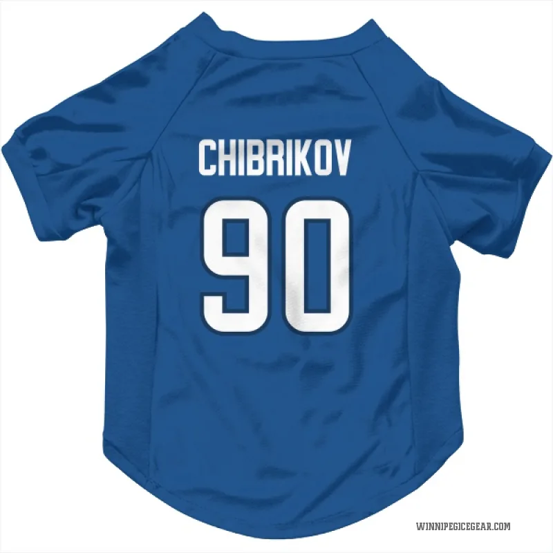 Nikita Chibrikov  Blue Winnipeg Jets  Cat & Dog Pet Jersey