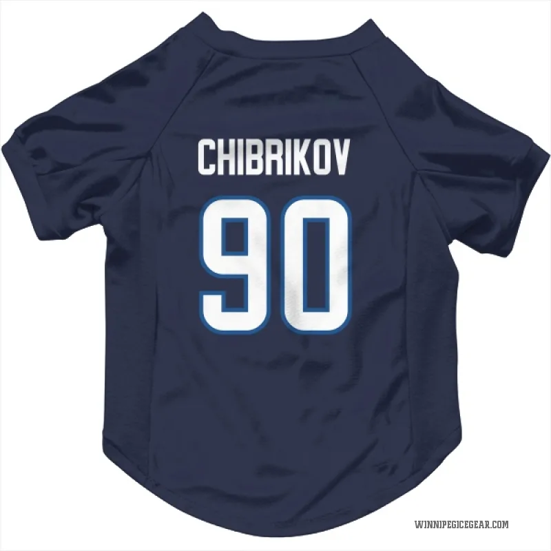 Nikita Chibrikov  Navy Winnipeg Jets  Cat & Dog Pet Jersey